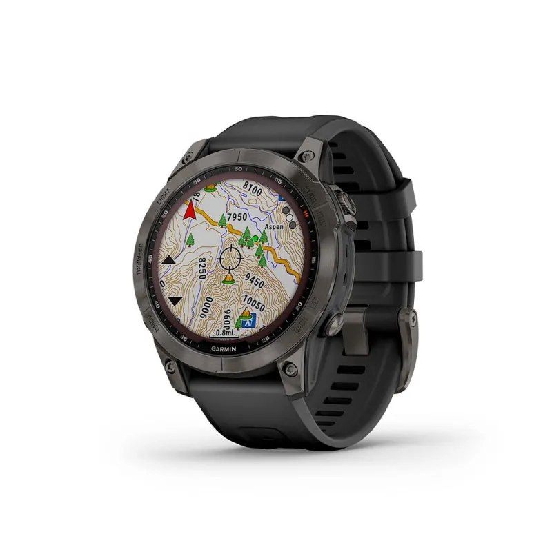Garmin Fenix 7 Sapphire Solar Carbon Grey Dlc Ti Nero