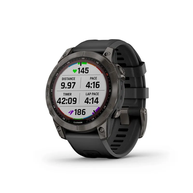 Garmin Fenix 7 Sapphire Solar Carbon Grey Dlc Ti Nero