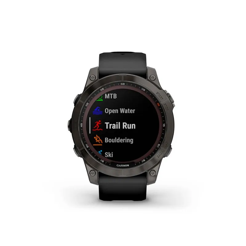 Garmin Fenix 7 Sapphire Solar Carbon Grey Dlc Ti Nero