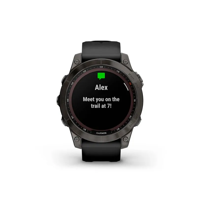 Garmin Fenix 7 Sapphire Solar Carbon Grey Dlc Ti Nero