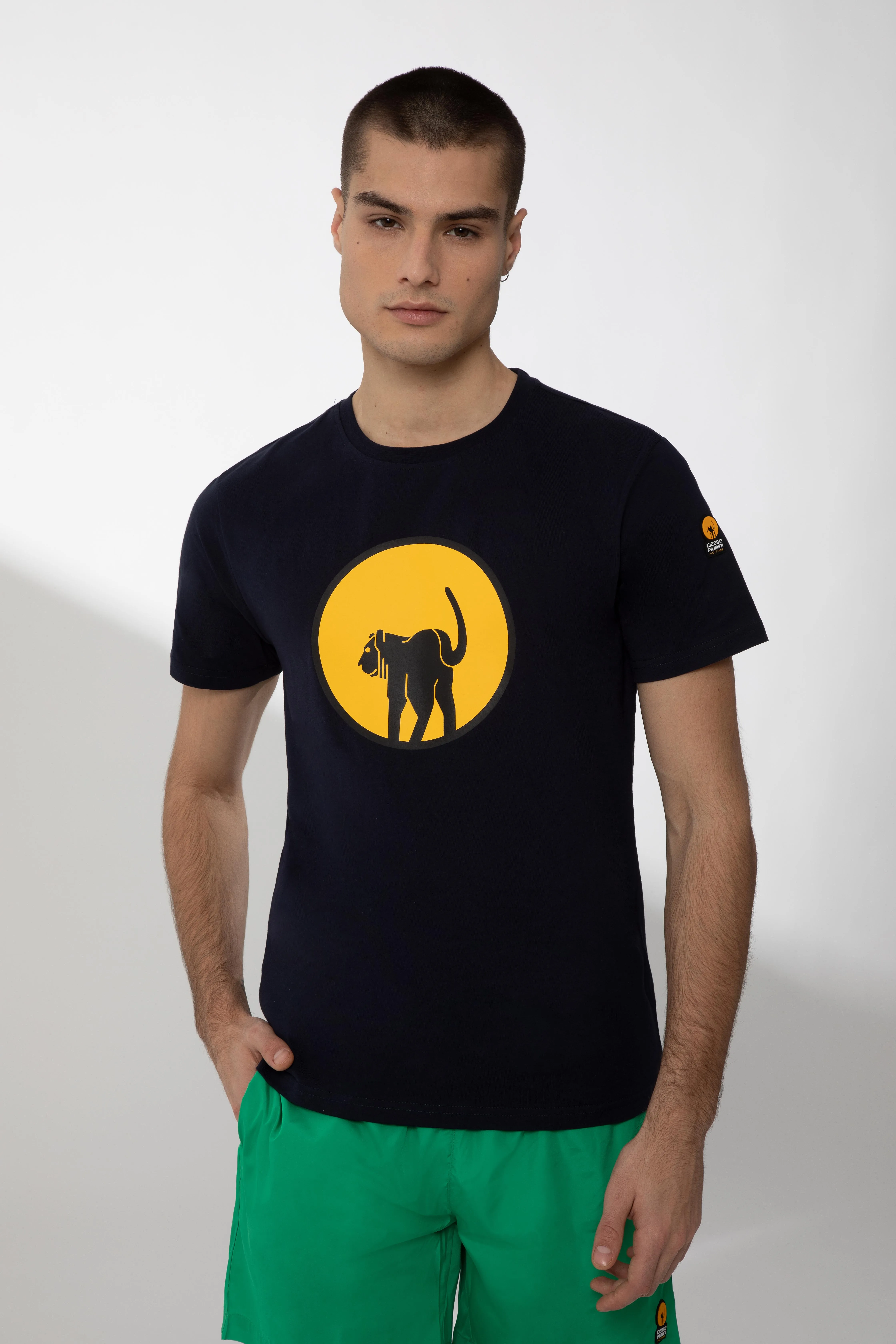 GEORDIE – T-shirt blu con maxi logo