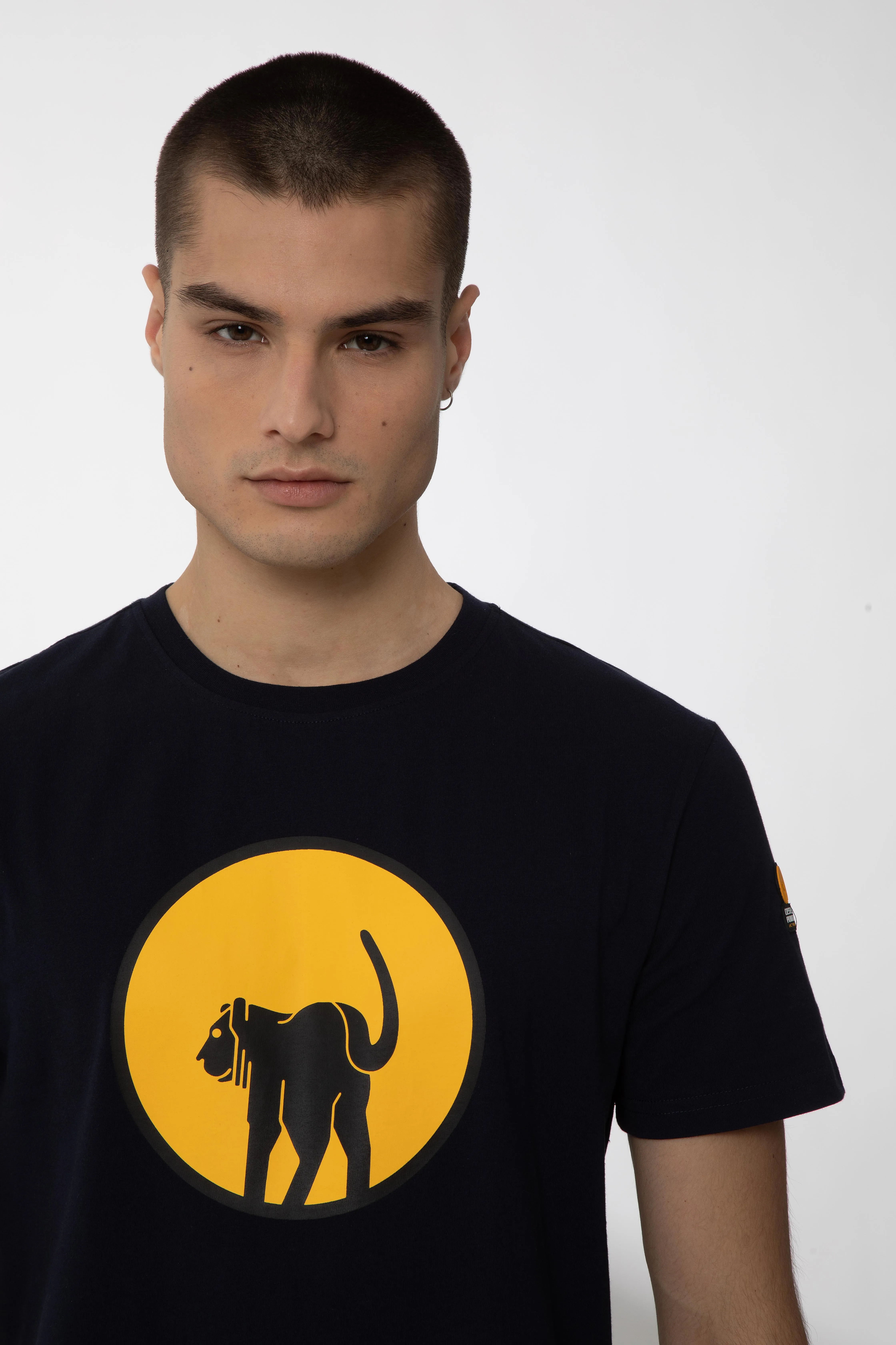 GEORDIE – T-shirt blu con maxi logo