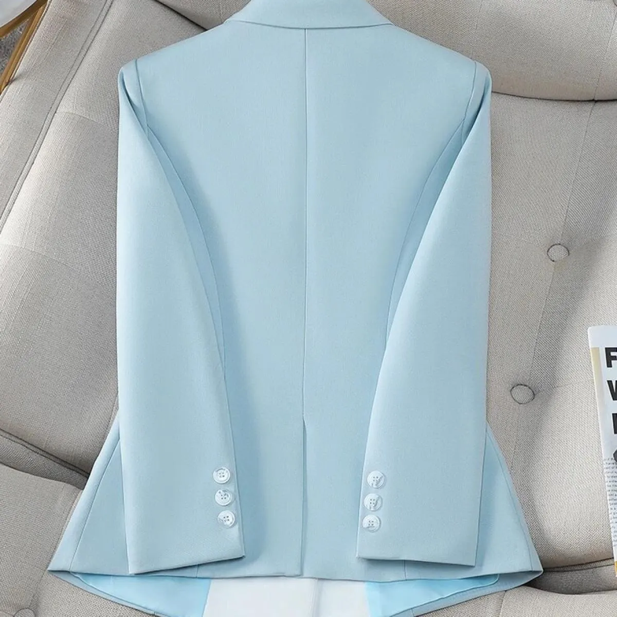 Giacca da donna alla moda Giacca da donna autunno inverno Cappotto formale da lavoro da lavoro femminile a maniche lunghe giallo