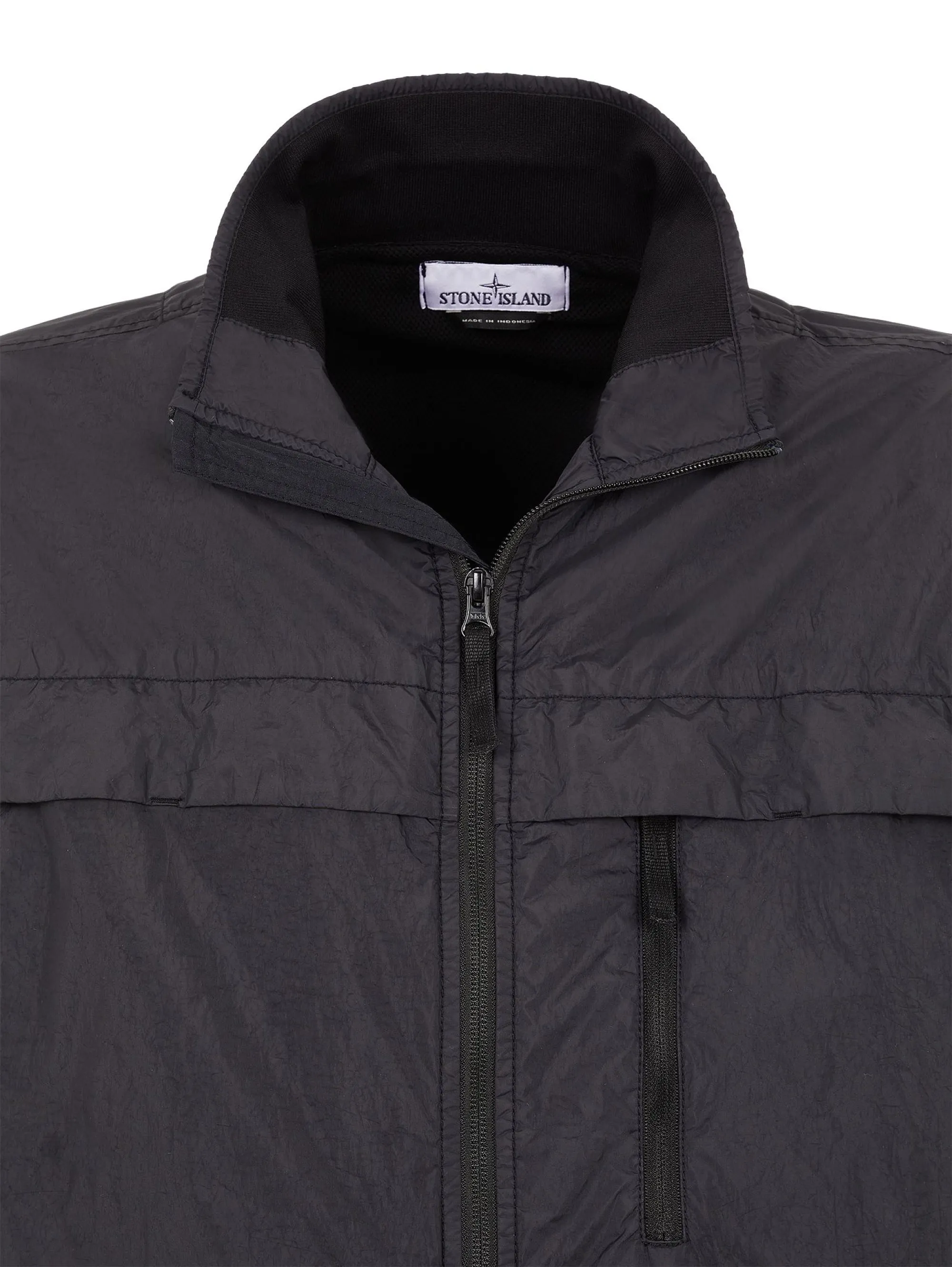 Giacca in Reps di Nylon Crinkle Nero