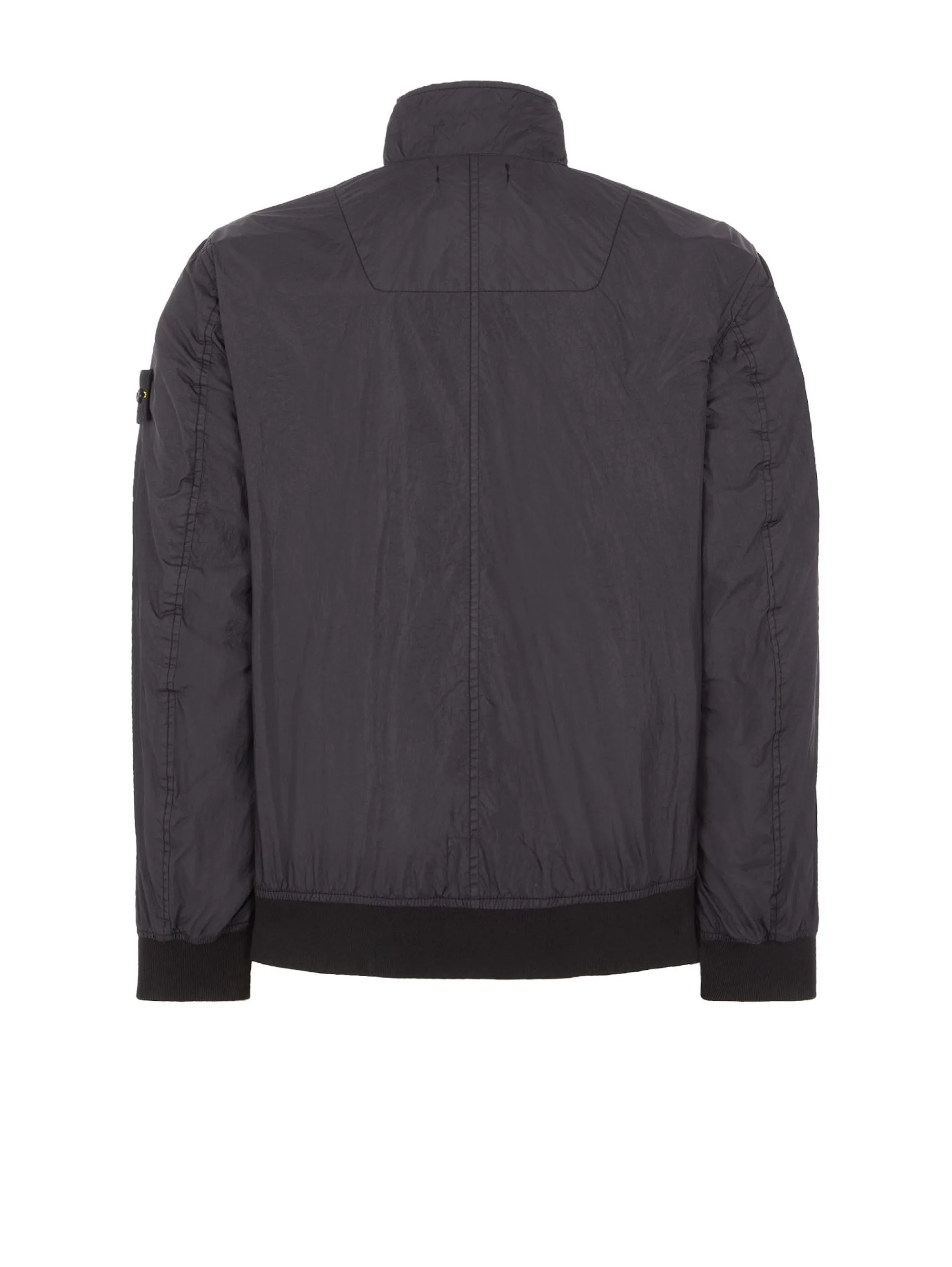 Giacca in Reps di Nylon Crinkle Nero