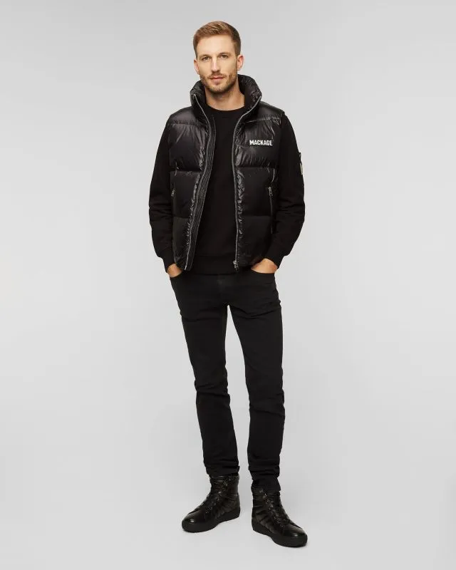 Gilet nero con piumino da uomo Mackage Kane