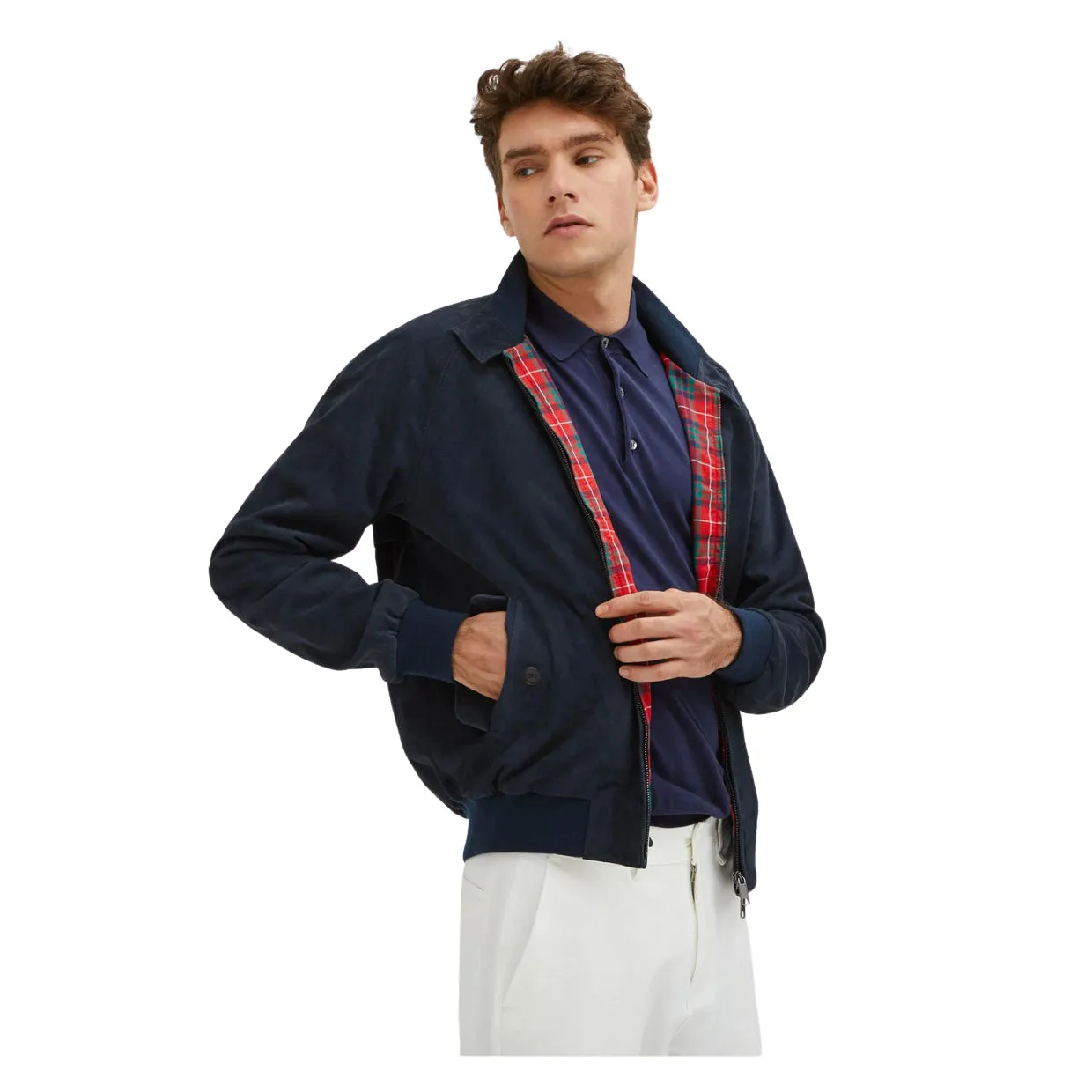 Giubbino Baracuta G9 Suede Blu