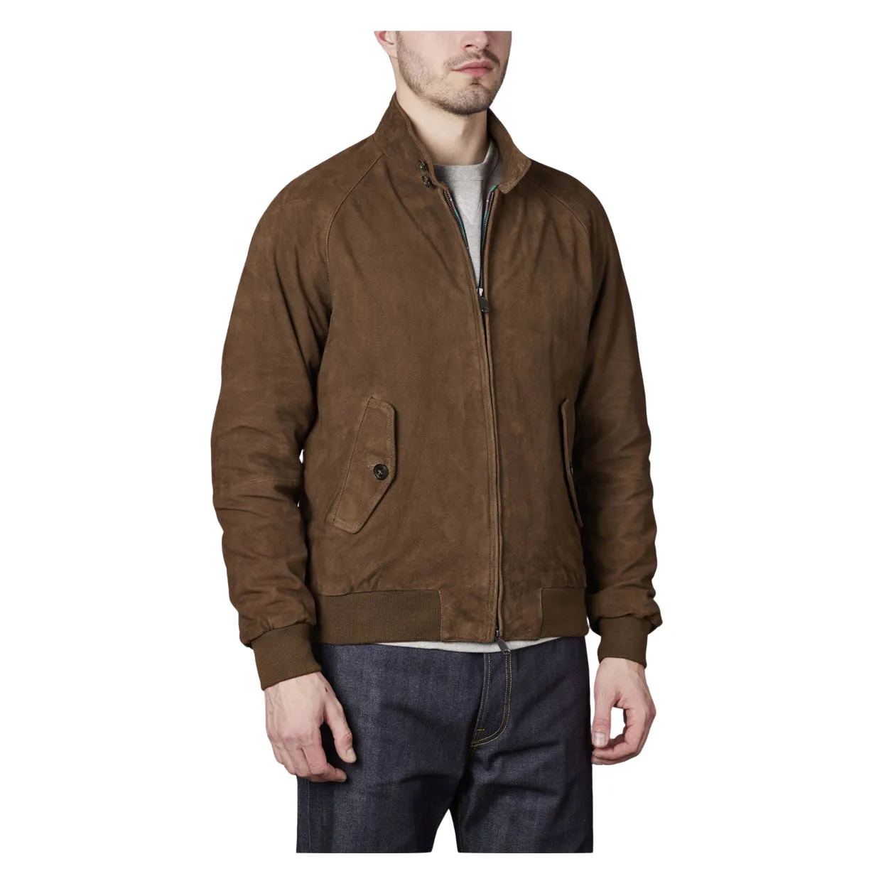 Giubbino Uomo Baracuta G9 Suede Marrone