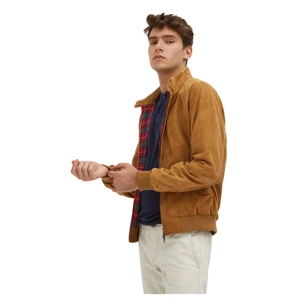 Giubbino Uomo Baracuta G9 Suede Tabacco