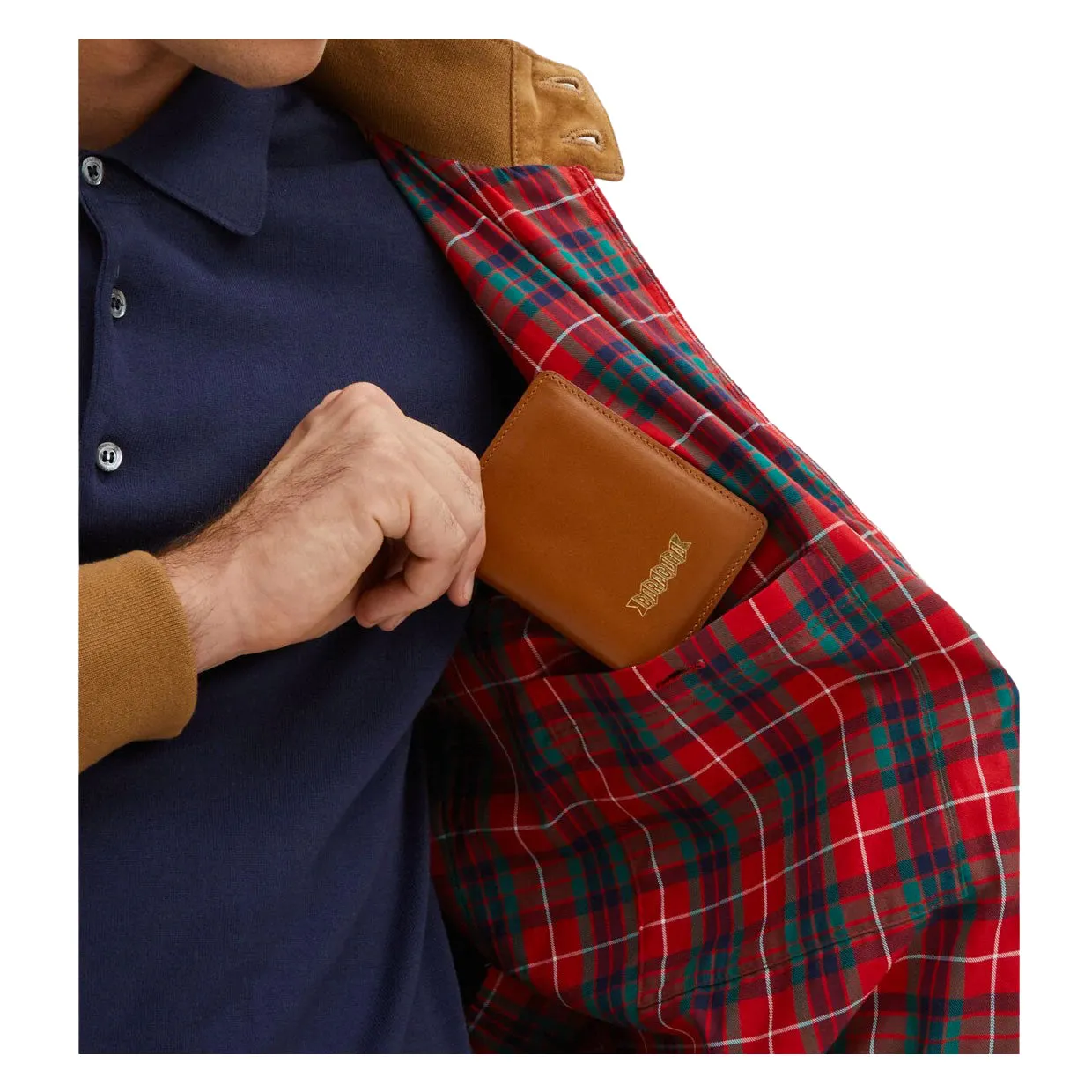 Giubbino Uomo Baracuta G9 Suede Tabacco