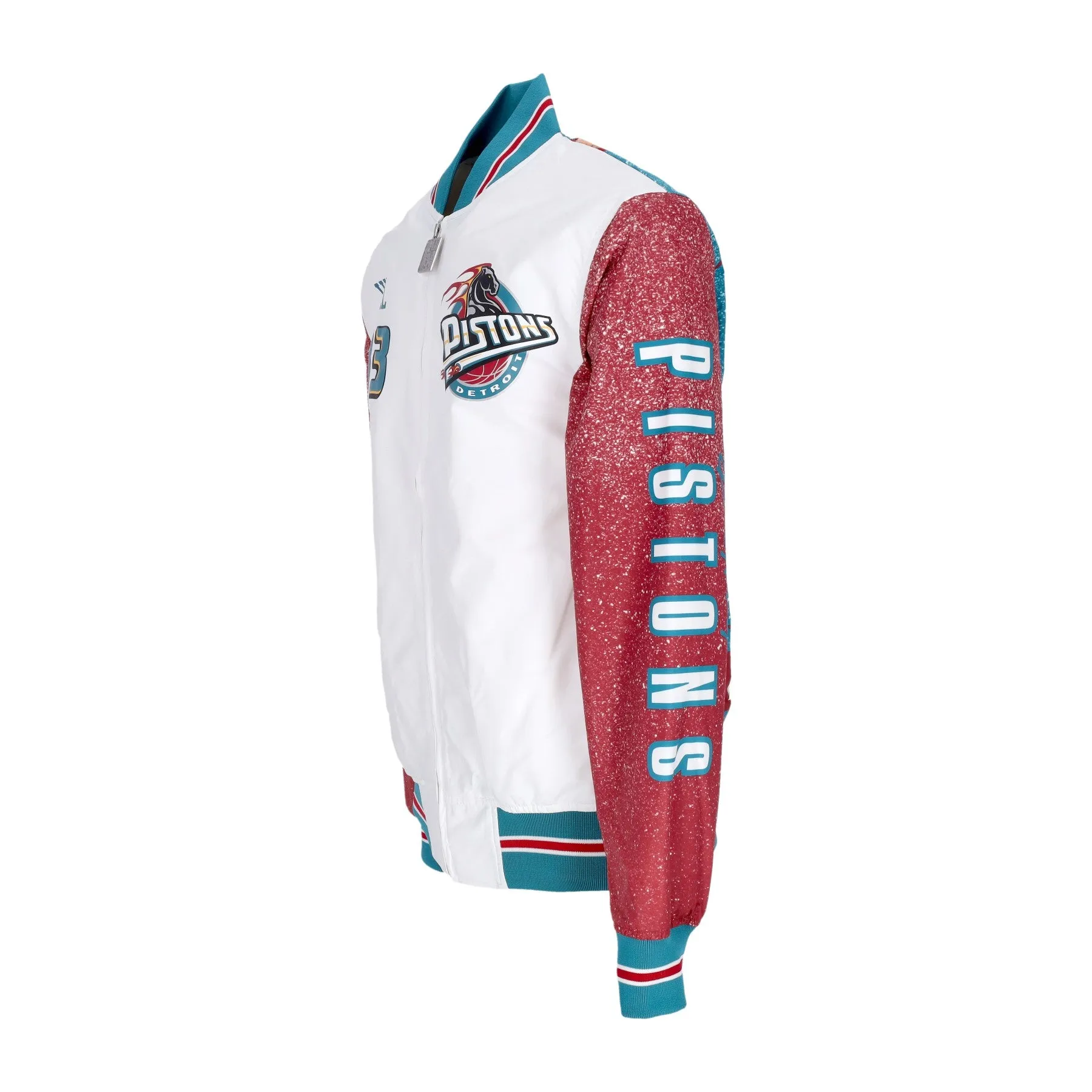 Giubbotto Bomber Uomo Nba Burst Warm Up Jacket No 33 Grant Hill Detpis Multi/white