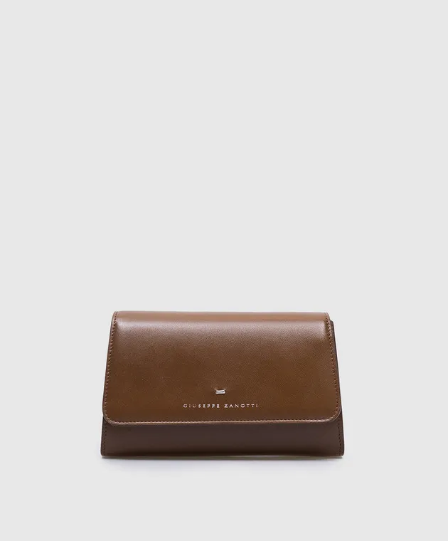 Giuseppe Zanotti Borsa a tracolla Cleopatra Mini logo in pelle marrone IB40000