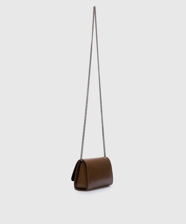 Giuseppe Zanotti Borsa a tracolla Cleopatra Mini logo in pelle marrone IB40000