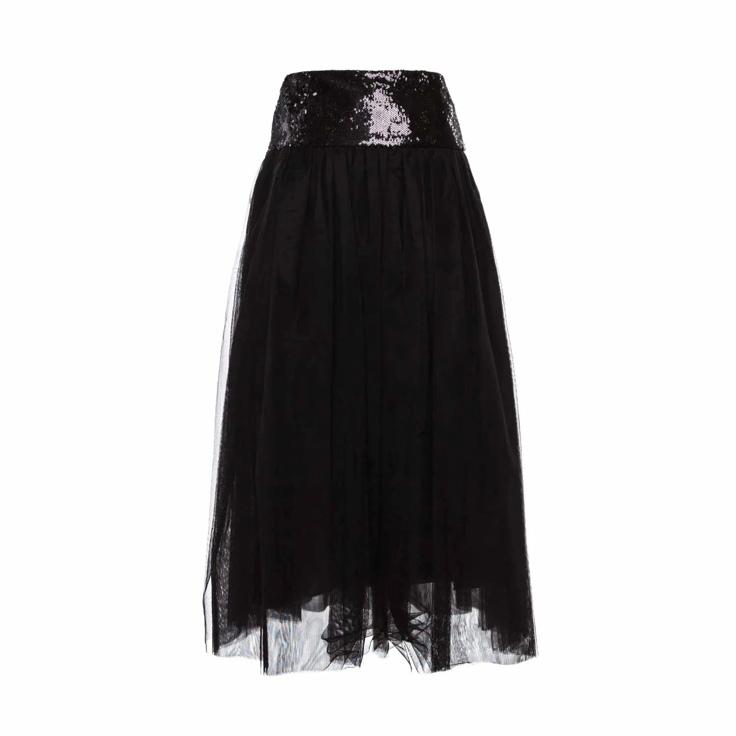 Gonna Nera Paillettes Bambina Teen