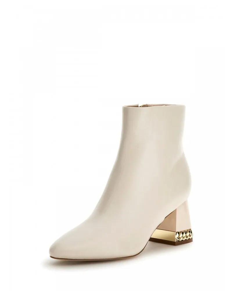 GUESS FL7FDDLEA10 stivaletto tronchetto scarpe tacco ankle boots avorio