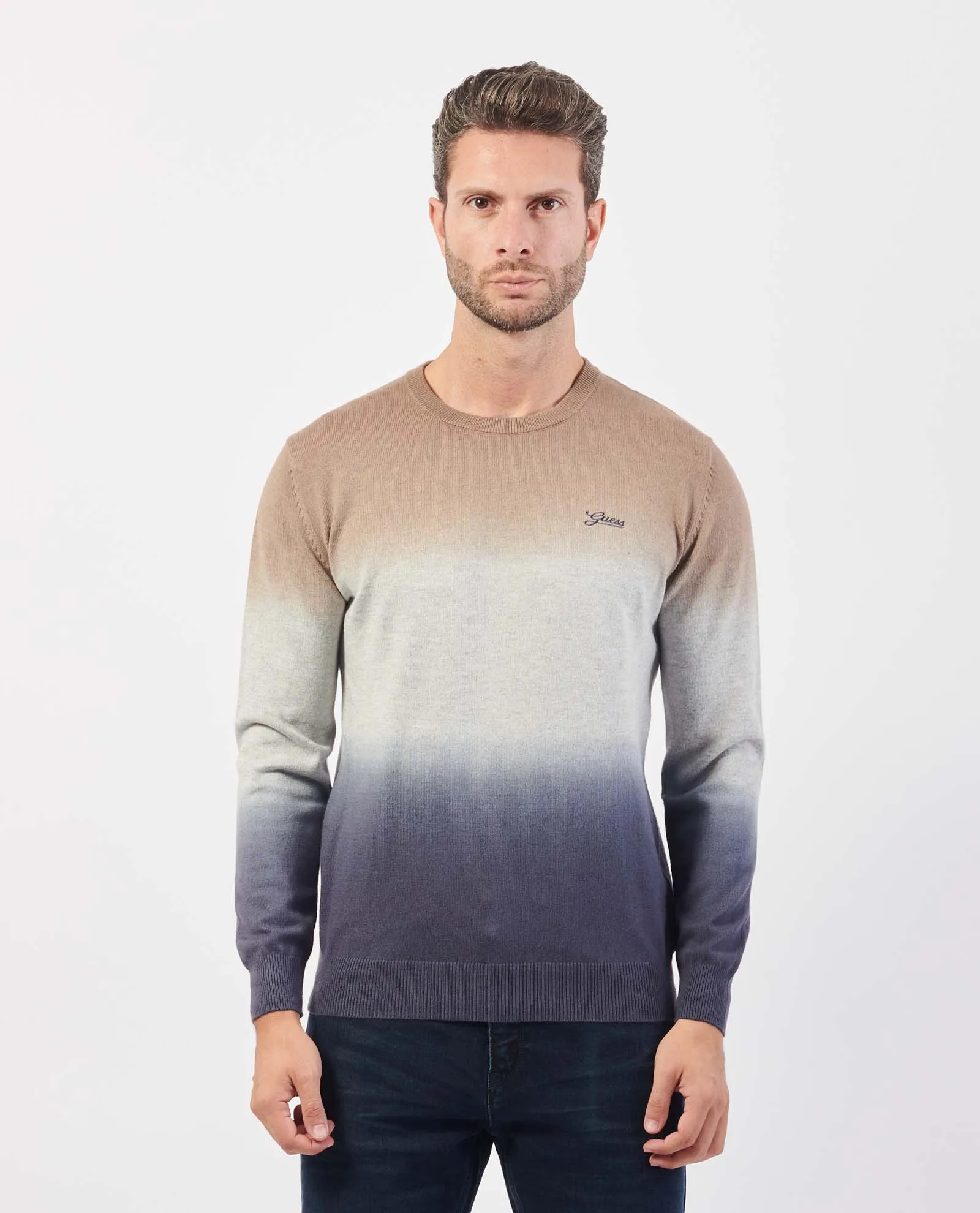 GUESS      Maglione girocollo Guess a blocchi di colore