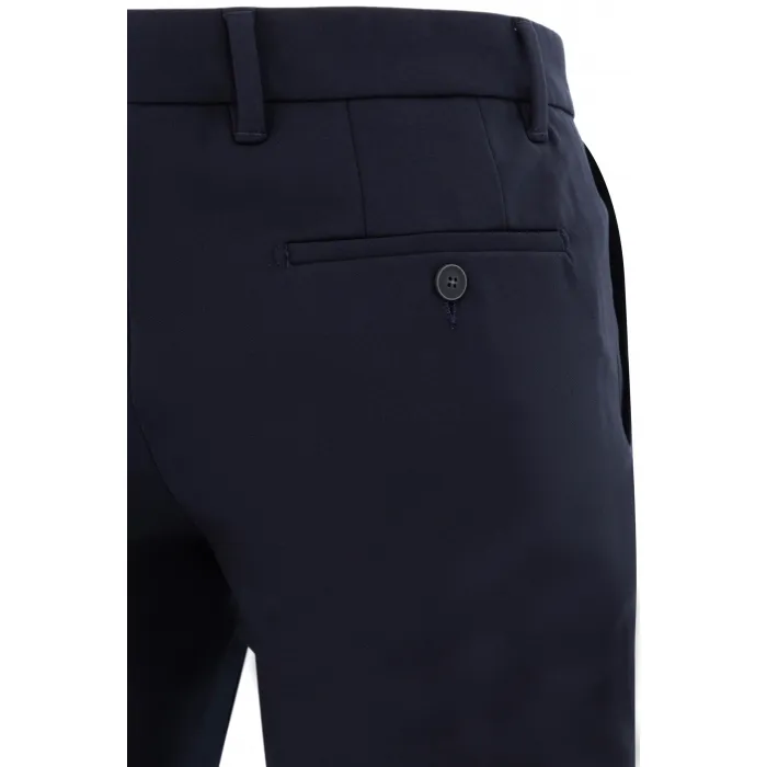 Henk ter Horst Belotti - Pantaloni superstretch Blu scuro