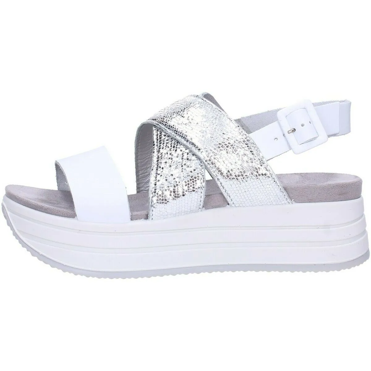 IGI&CO - Art. 5175611DYA- sandalo donna -Colore bianco argento-Materiale pelle