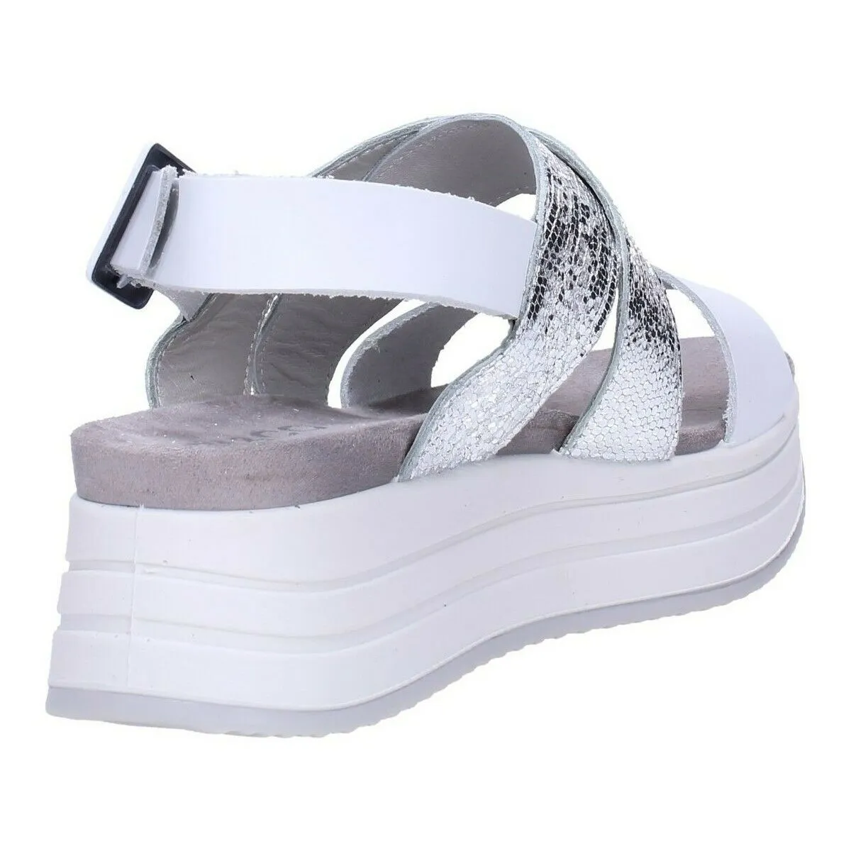 IGI&CO - Art. 5175611DYA- sandalo donna -Colore bianco argento-Materiale pelle