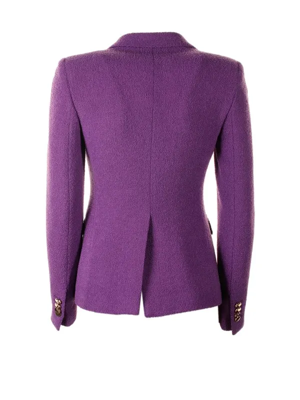Jalicya purple double-breasted blazer jacket
