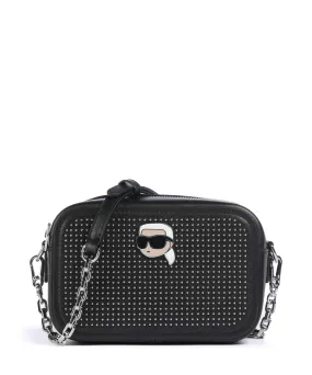  Karl Lagerfeld K/Ikonik 2.0 Borsa a tracolla pelle di vacchetta finemente grana nero  