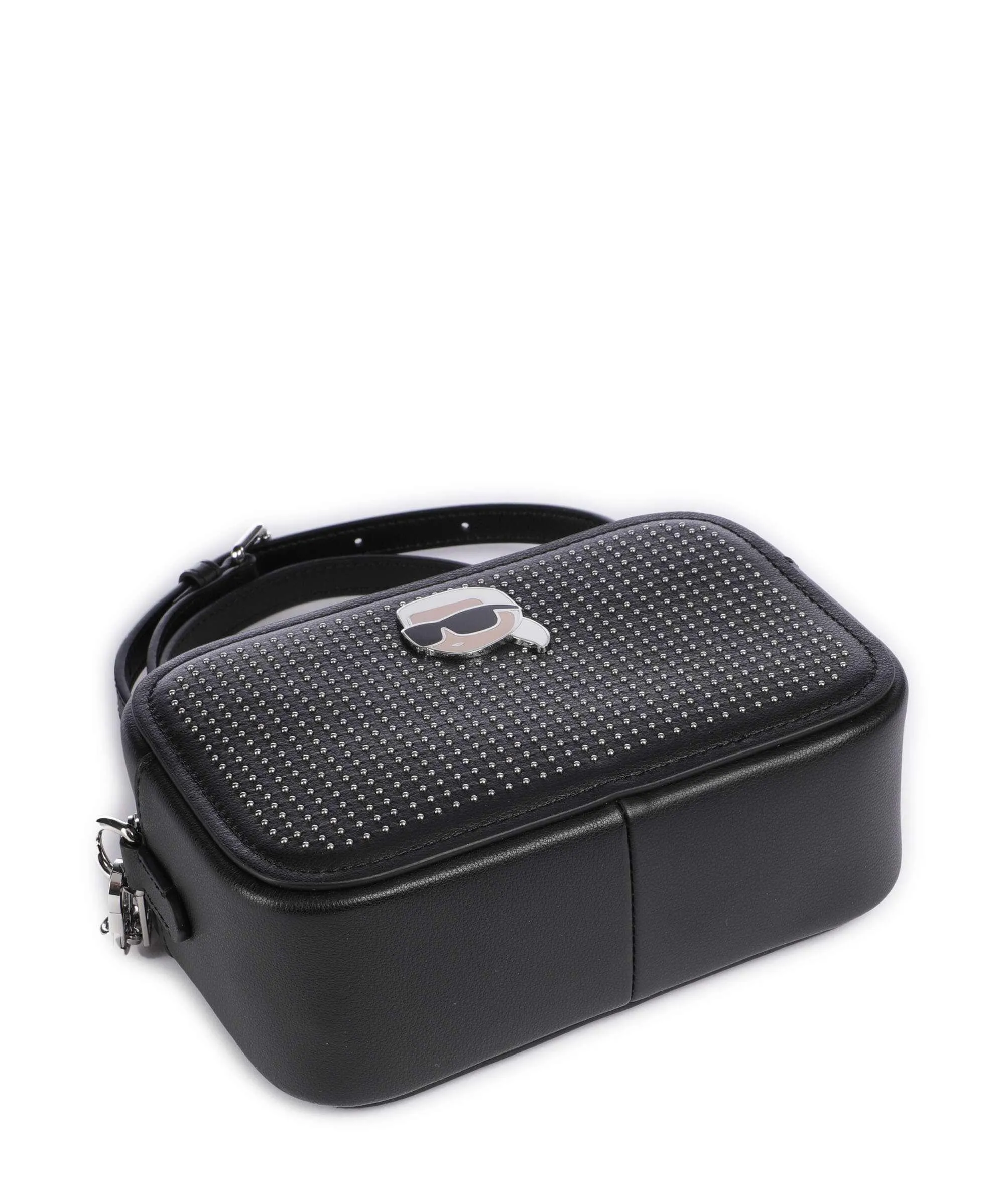  Karl Lagerfeld K/Ikonik 2.0 Borsa a tracolla pelle di vacchetta finemente grana nero  