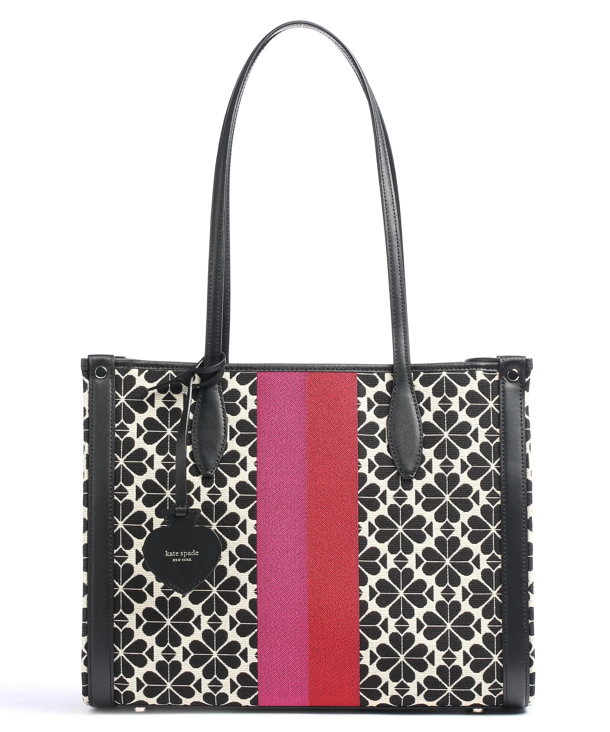  Kate Spade New York Spade Flower Jacquard Market Borsa shopper tela nero/beige  
