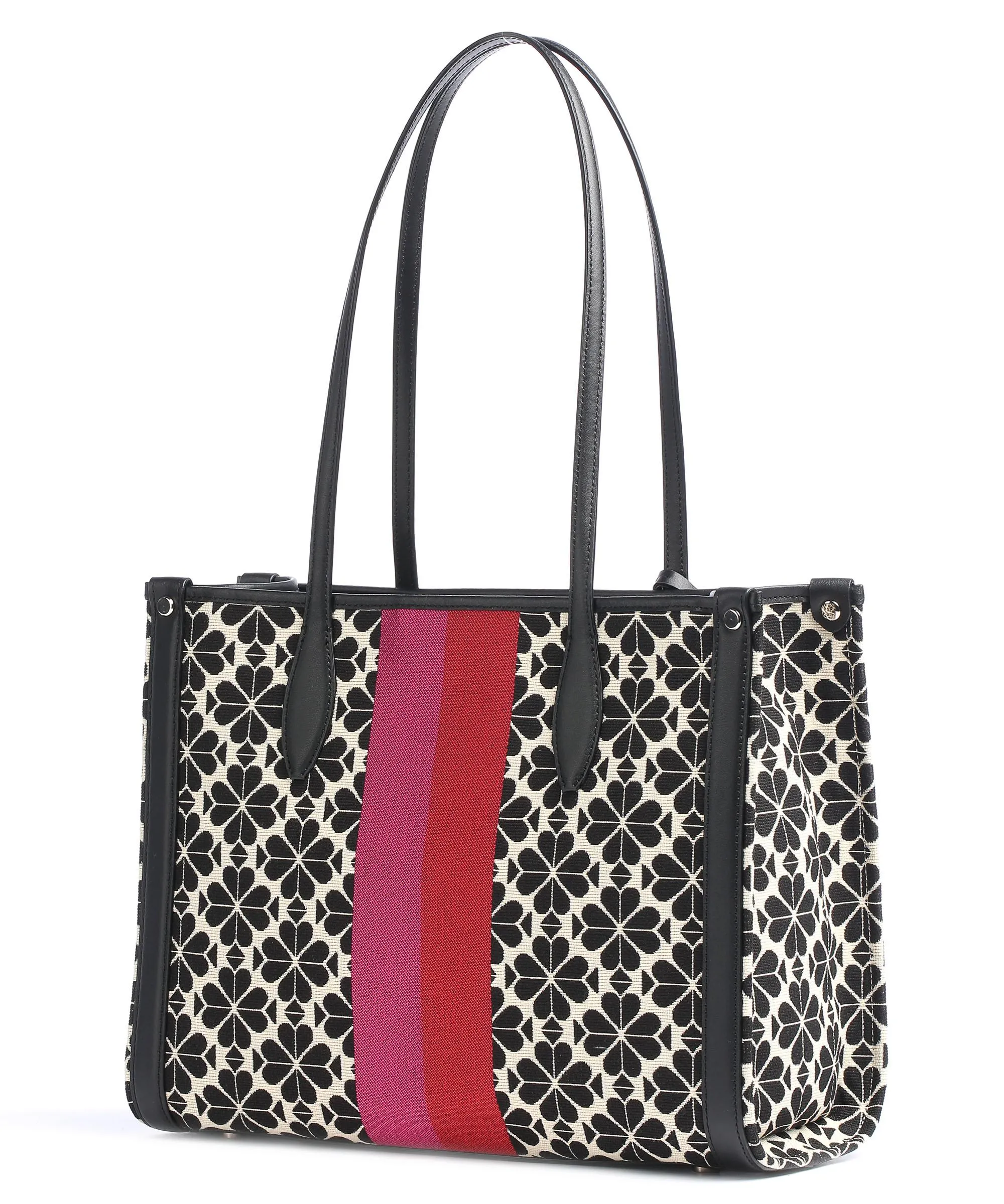  Kate Spade New York Spade Flower Jacquard Market Borsa shopper tela nero/beige  