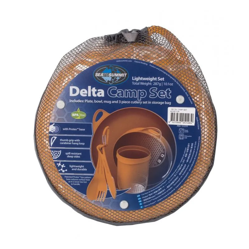 Kit Delta (ciotola, piatto, tazza, posate) Sea to Summit