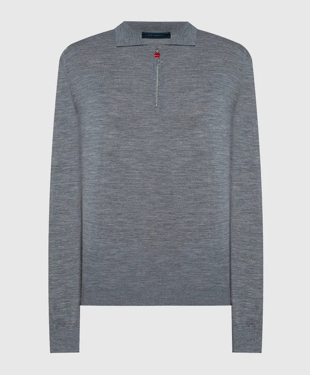 Kiton Polo in lana grigia UK864ZW23