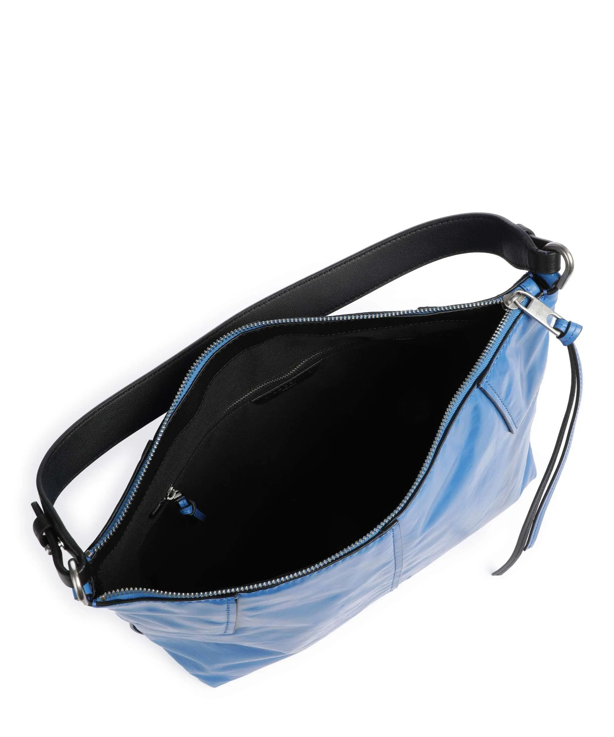  Liebeskind Mila Paper Touch Crinkle M Borsa hobo pelle a grana fine blu  