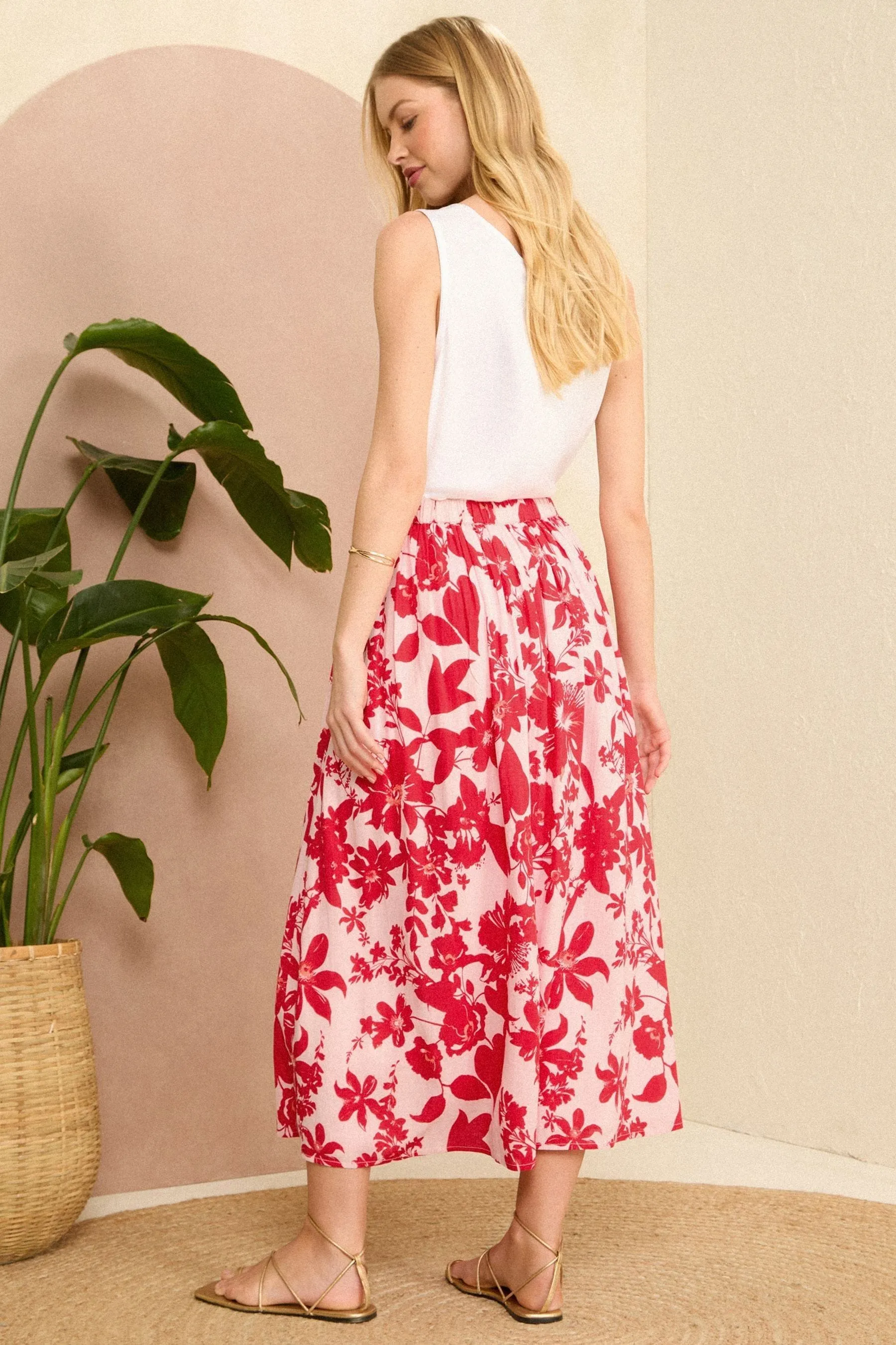 Love & Roses - Gonna maxi stampata