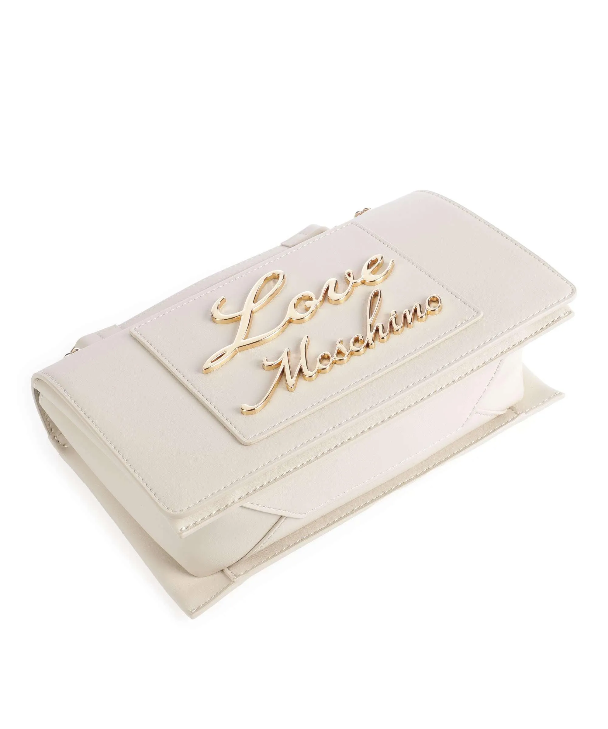  Love Moschino Lovely Love Borsa a spalla pelle sintetica beige  