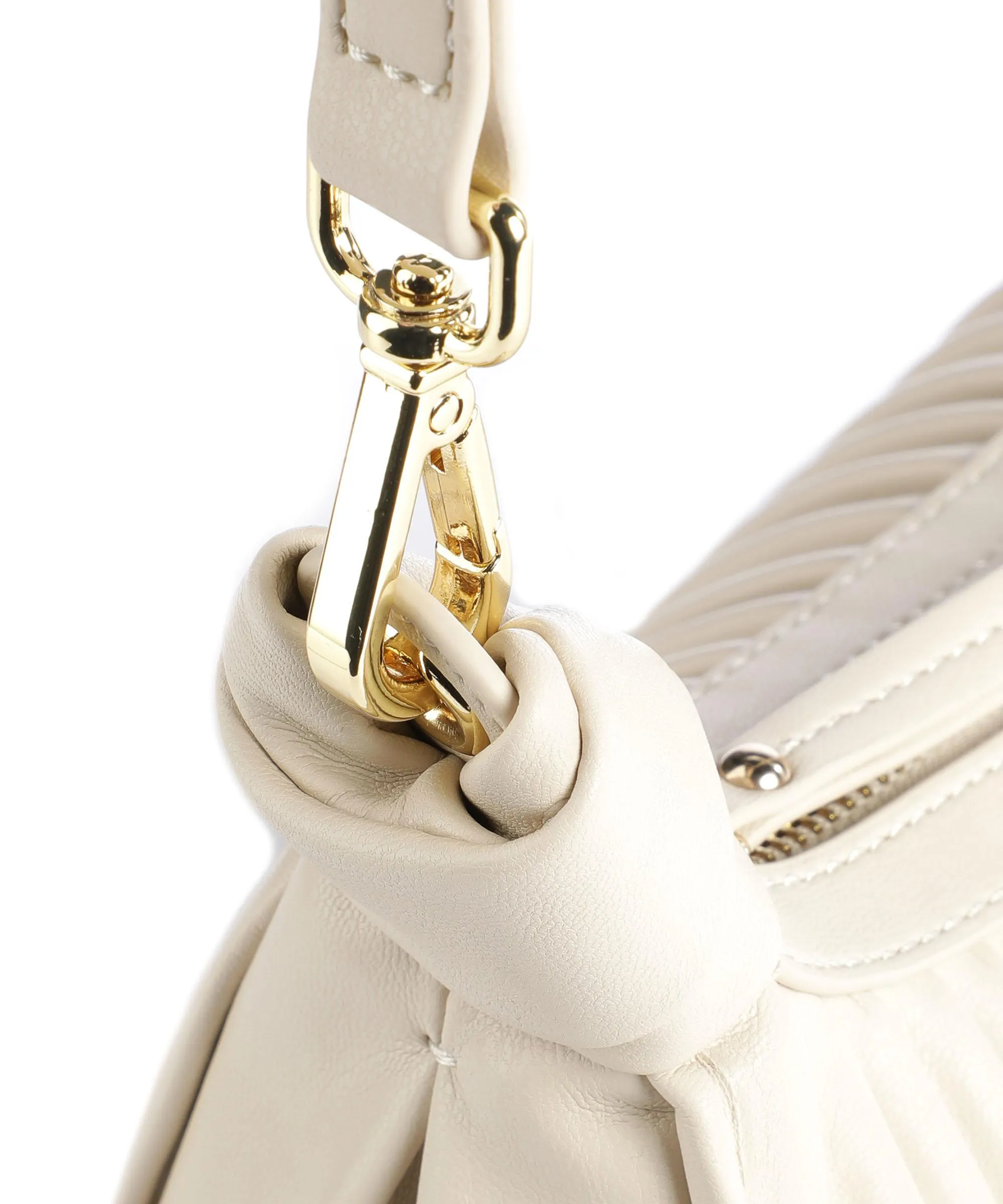  Love Moschino Pleated Borsa a tracolla pelle sintetica avorio  