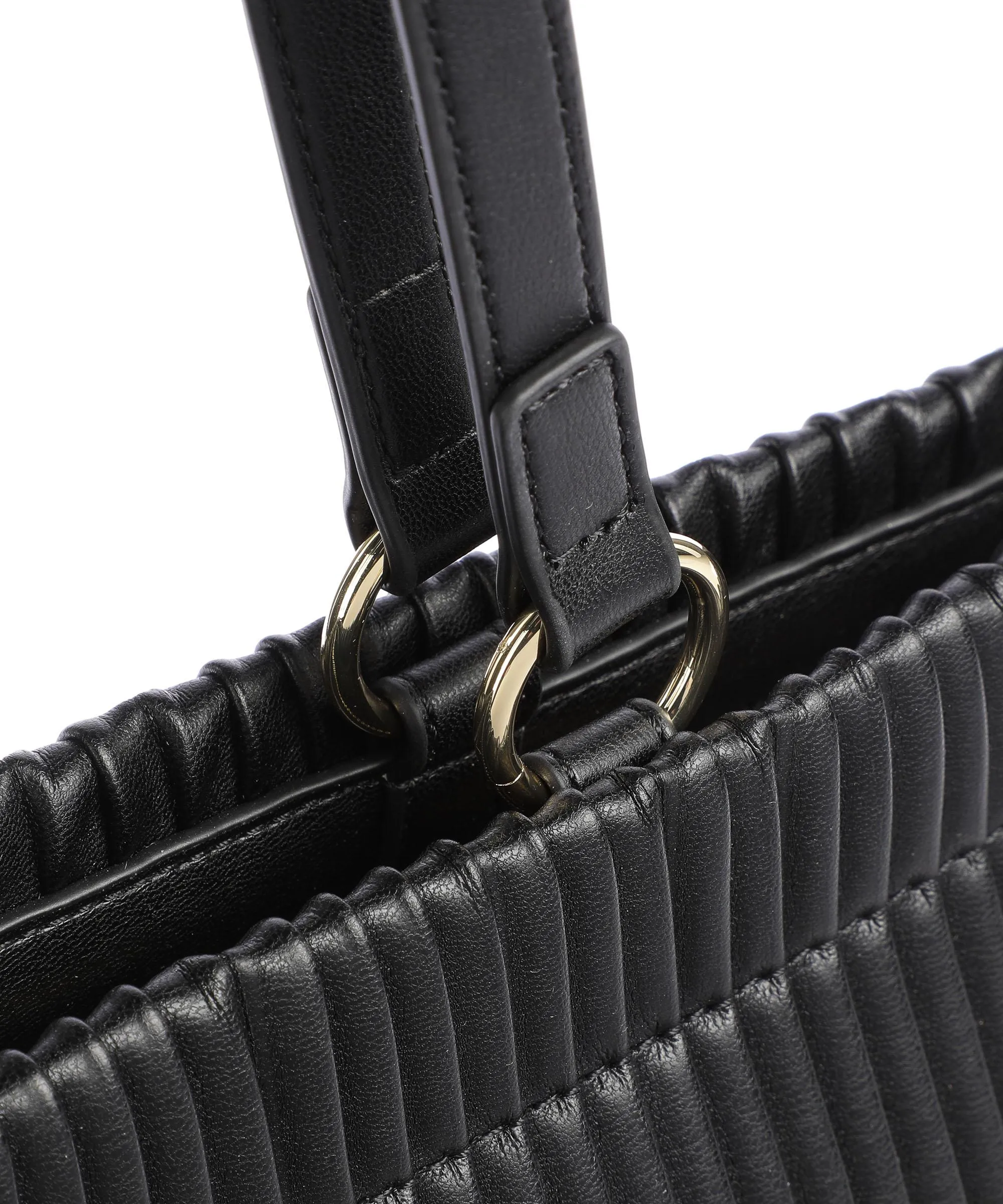  Love Moschino Pleated Borsa shopper pelle sintetica nero  