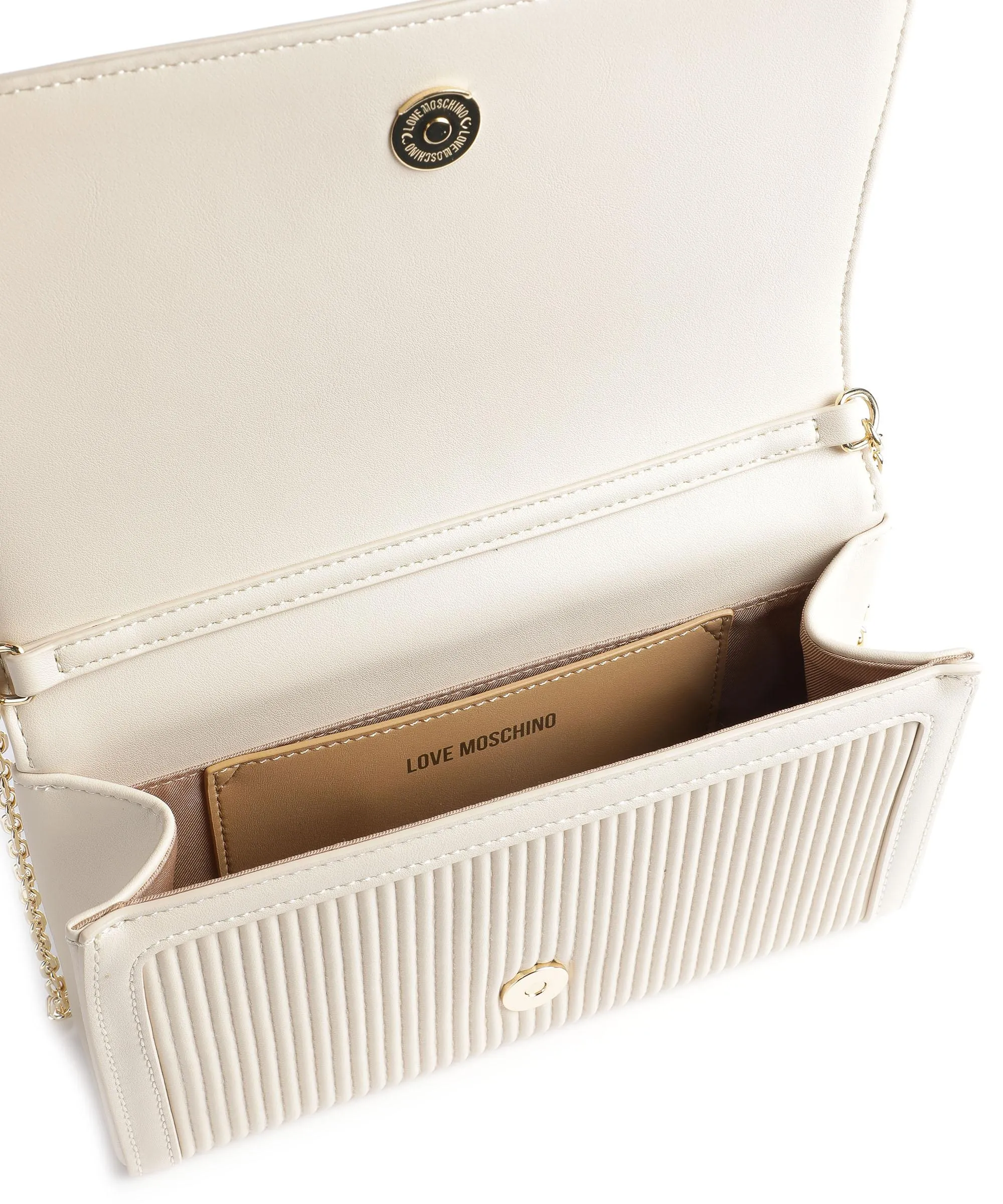  Love Moschino Smart Daily Borsa a tracolla pelle sintetica avorio  