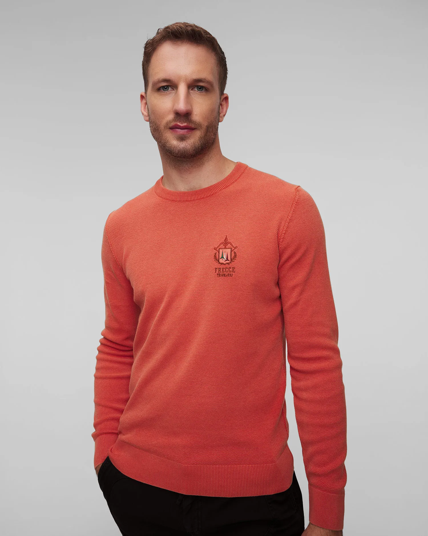 Maglione arancione da uomo Aeronautica Militare 242MA1526L463-57566