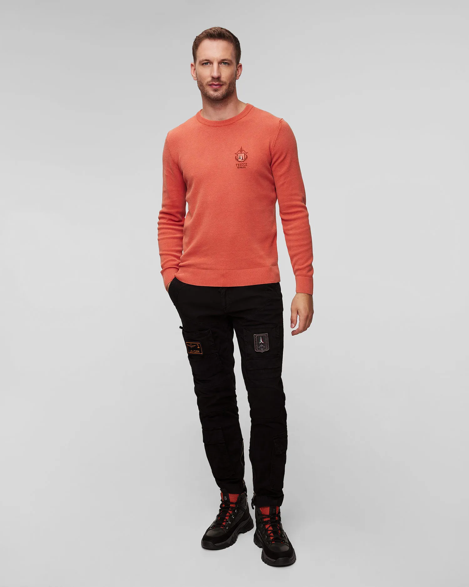 Maglione arancione da uomo Aeronautica Militare 242MA1526L463-57566