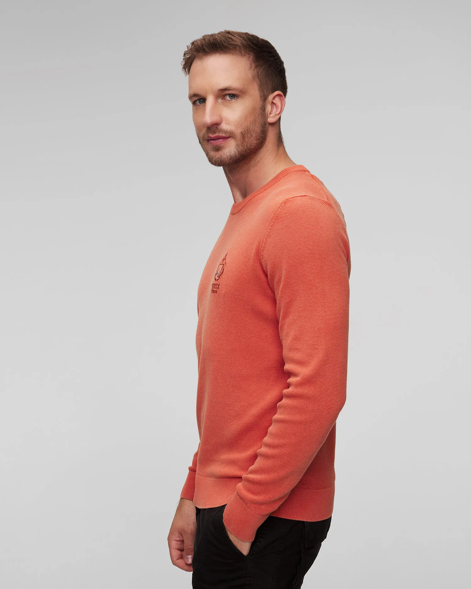 Maglione arancione da uomo Aeronautica Militare 242MA1526L463-57566