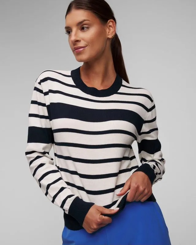 Maglione bianco-blu scuro da donna Helly Hansen Skagen Sweater 2.0