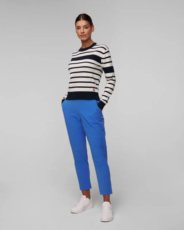 Maglione bianco-blu scuro da donna Helly Hansen Skagen Sweater 2.0