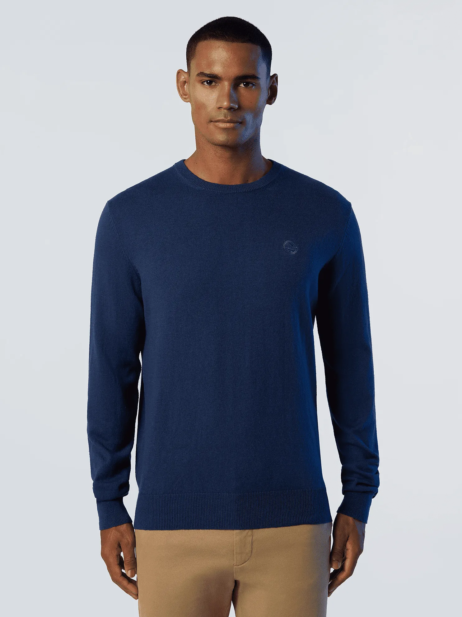 MAGLIONE DA UOMO NORTH SAILS 12GG KNITWEAR DARK DENIM 699858 0787