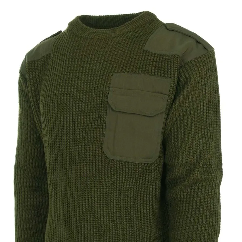 Maglione Nato con toppe su spalla e gomiti portagradi e taschino
