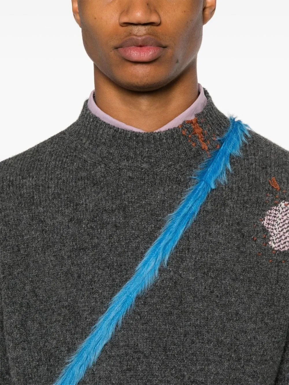 Maglione Shetland con effetto vissuto