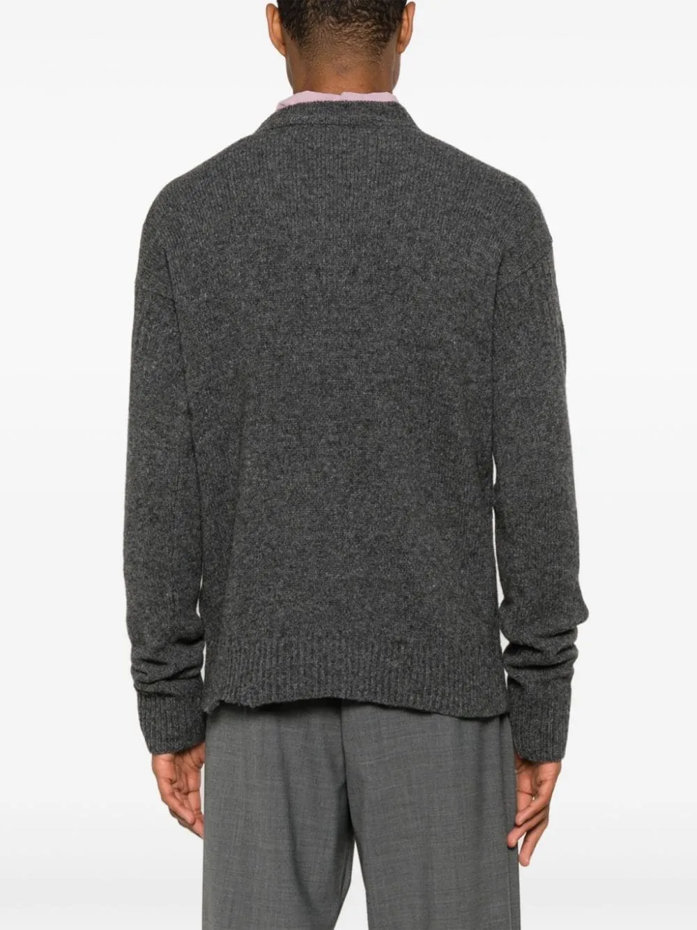 Maglione Shetland con effetto vissuto