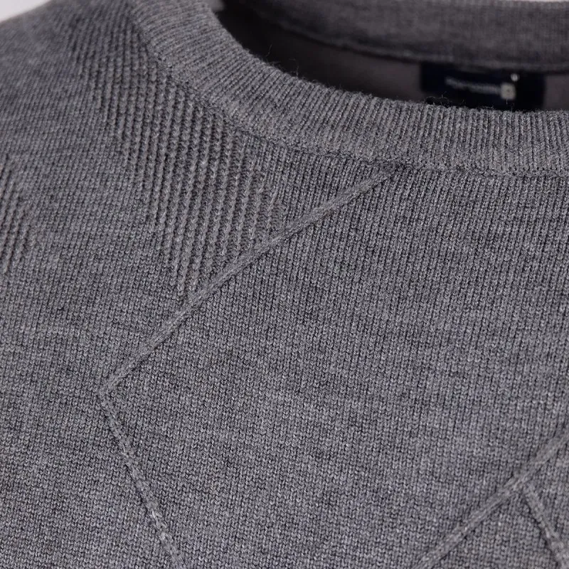 Maglione Uomo Viscosa Pesante Trama lavorata Maglia manica lunga girocollo Dresserd