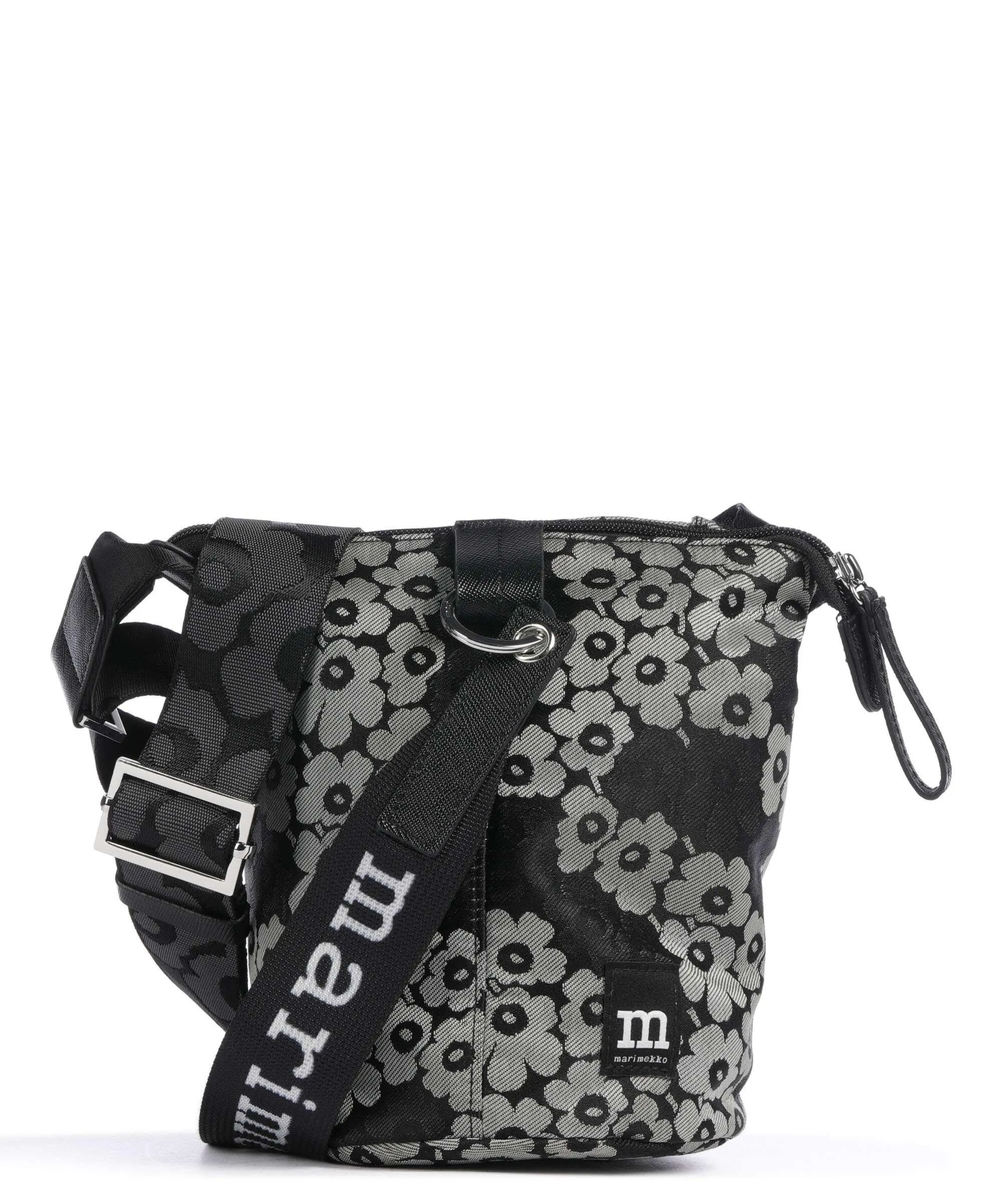  Marimekko Unikko Essential Borsa a tracolla poliestere nero  