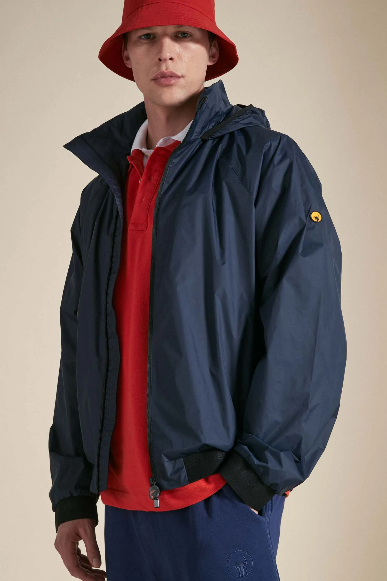 MELLOW – Windbreaker blu impacchettabile