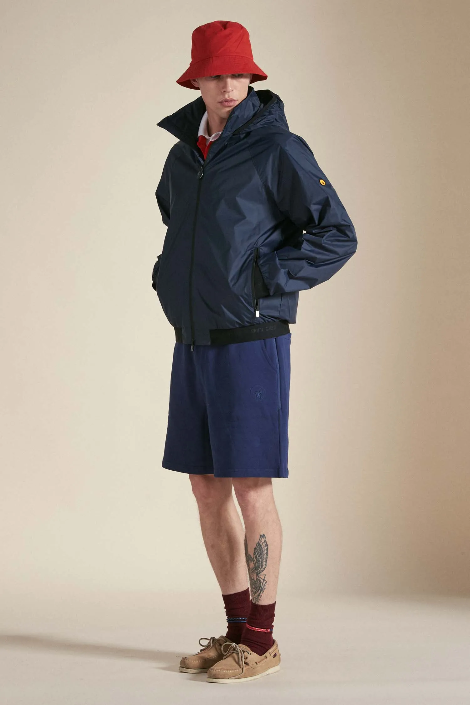 MELLOW – Windbreaker blu impacchettabile