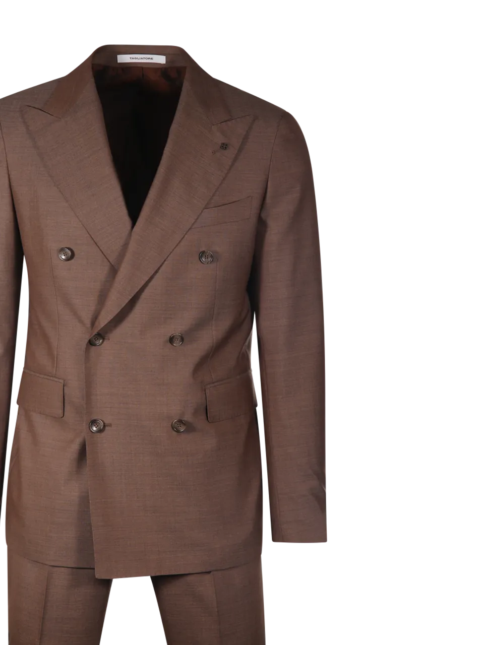 MEN TAGLIATORE BROWN VIRGIN WOOL SUIT